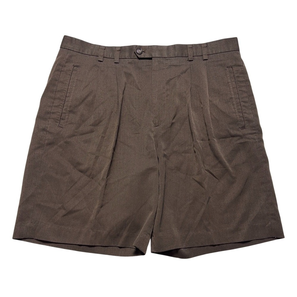 Cutter & Buck Pleated Golf Shorts Mens‎ 38 Brown Casual